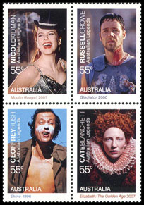 Legends of the Screen film scene stamps