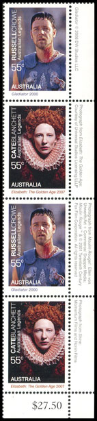 Legends of the Screen stamps with tabs
