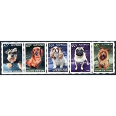 Australia: Top Dogs Gummed Strip of Stamps