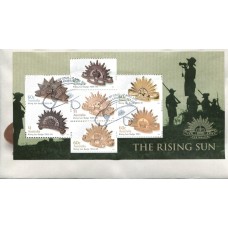 Australia: Rising Sun Semi-Imperforate Miniature Sheet First Day Cover