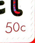 Location of 2010 date on 50c Rat stamp