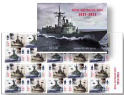 Centenary of Royal Australian Navy booklet cover