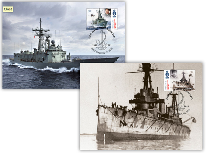 Centenary of Royal Australian Navy maximum cards